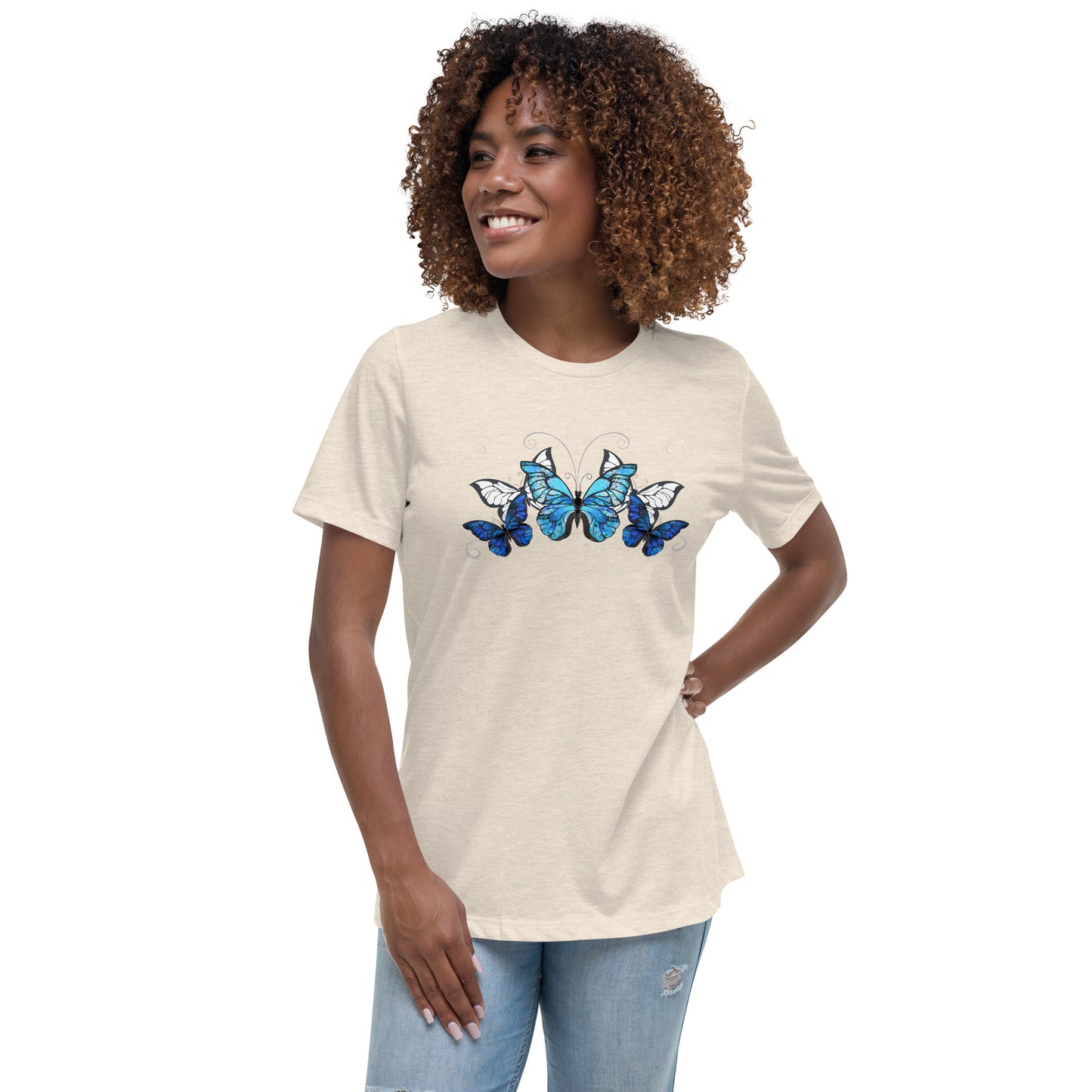 Blue Butterflies Women's Relaxed Fit T-Shirt