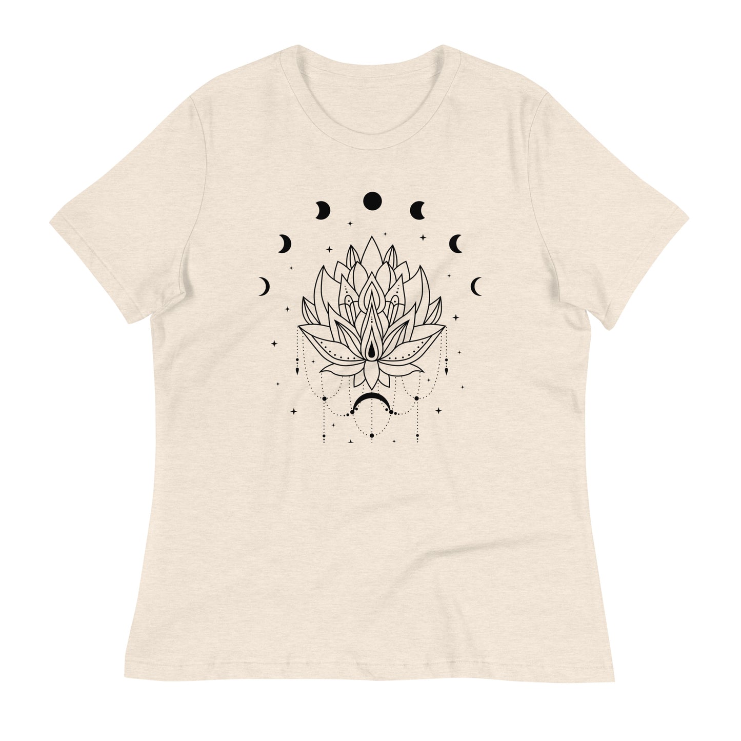 Lotus Flower Moon Phase Women's Relaxed Fit T-Shirt