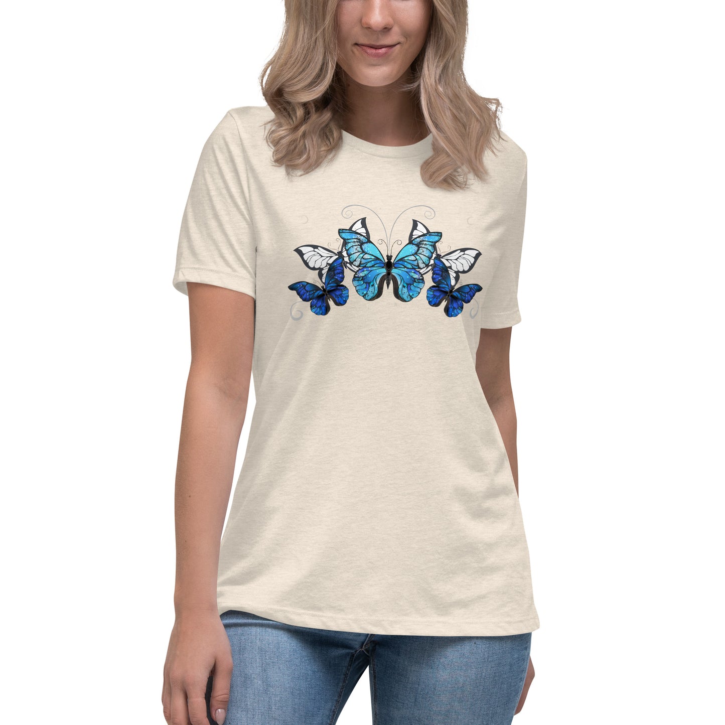 Blue Butterflies Women's Relaxed Fit T-Shirt