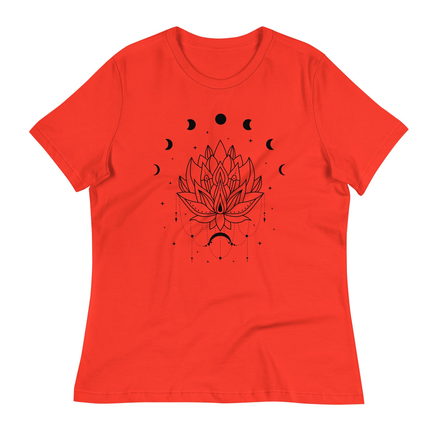 Lotus Flower Moon Phase Women's Relaxed Fit T-Shirt