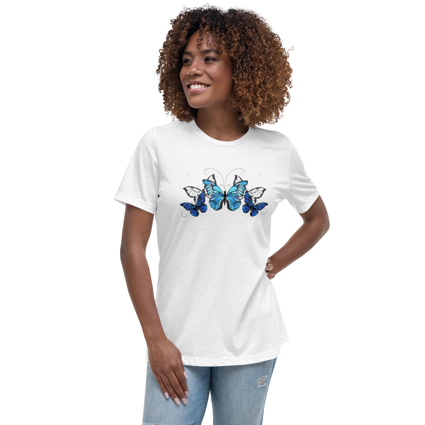 Blue Butterflies Women's Relaxed Fit T-Shirt