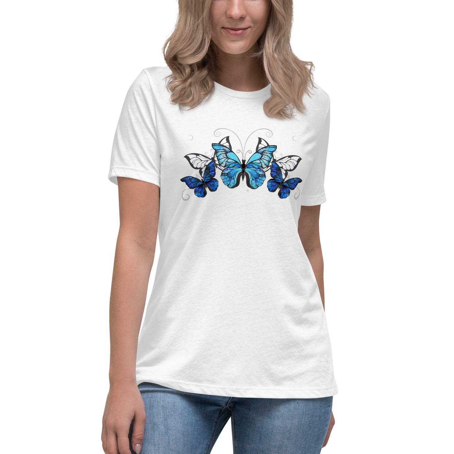 Blue Butterflies Women's Relaxed Fit T-Shirt