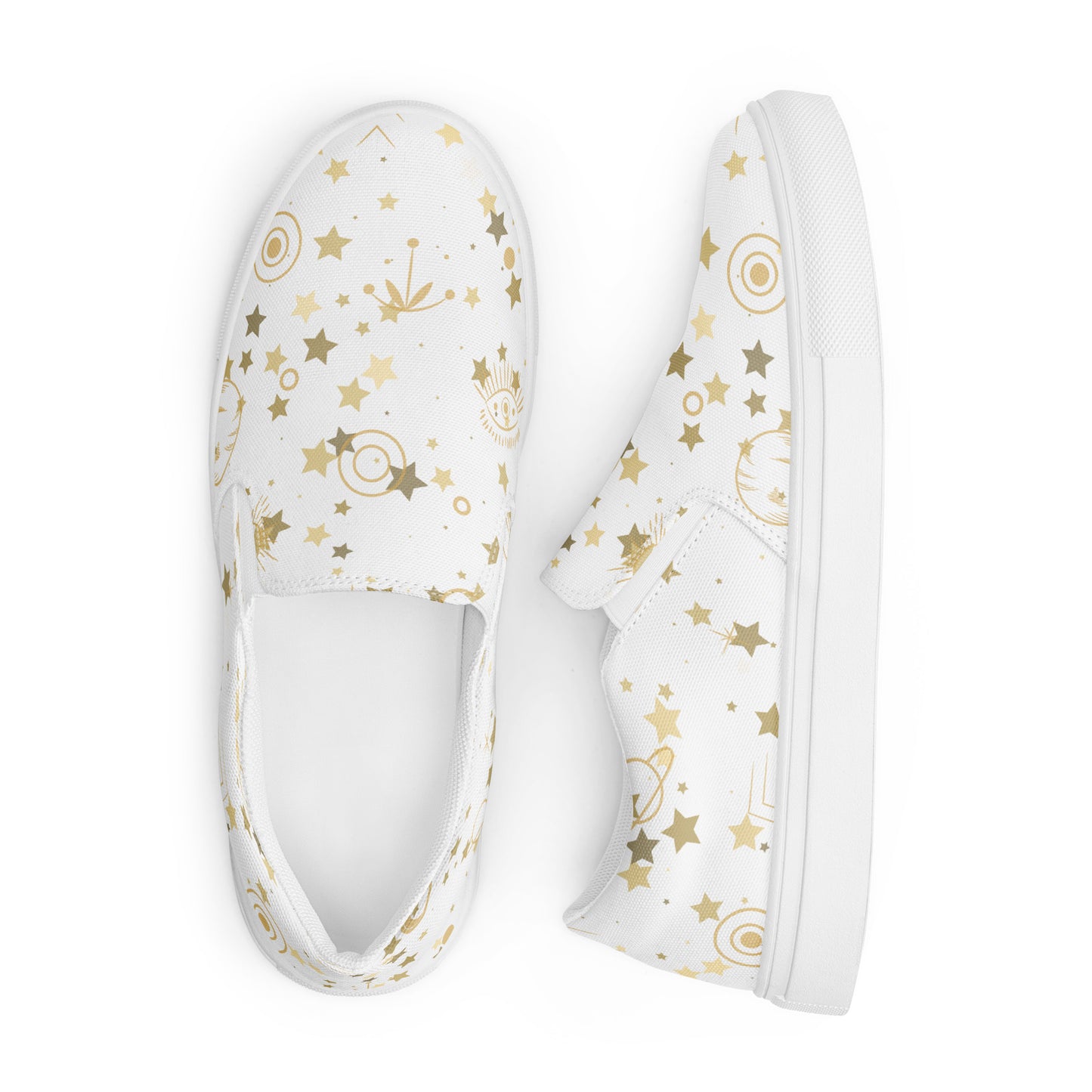 Golden Star Galaxy Women’s Slip-on Canvas Shoes