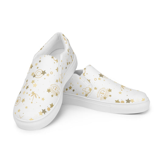 Golden Star Galaxy Women’s Slip-on Canvas Shoes