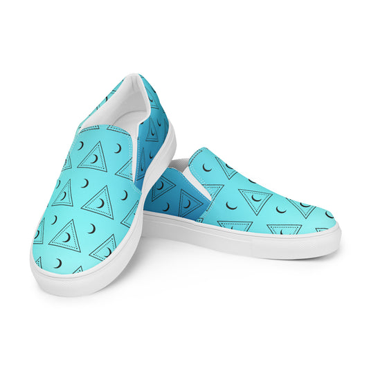 Blue Moon Triangle Women’s Slip-on Canvas Shoes