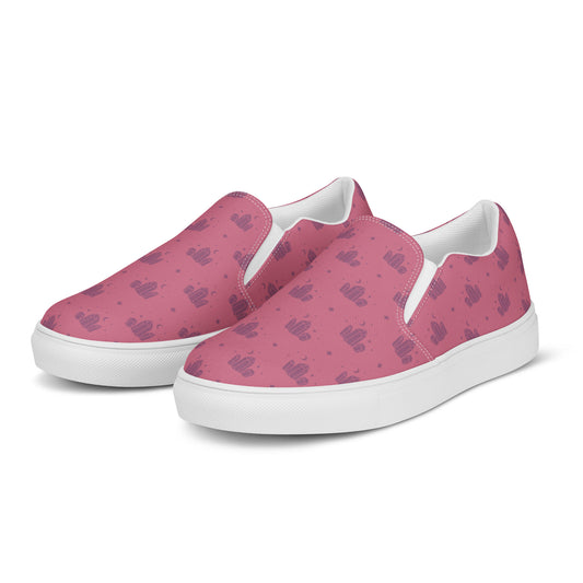 Crystal Star Romantic Pink Women’s Slip-On Canvas Shoes