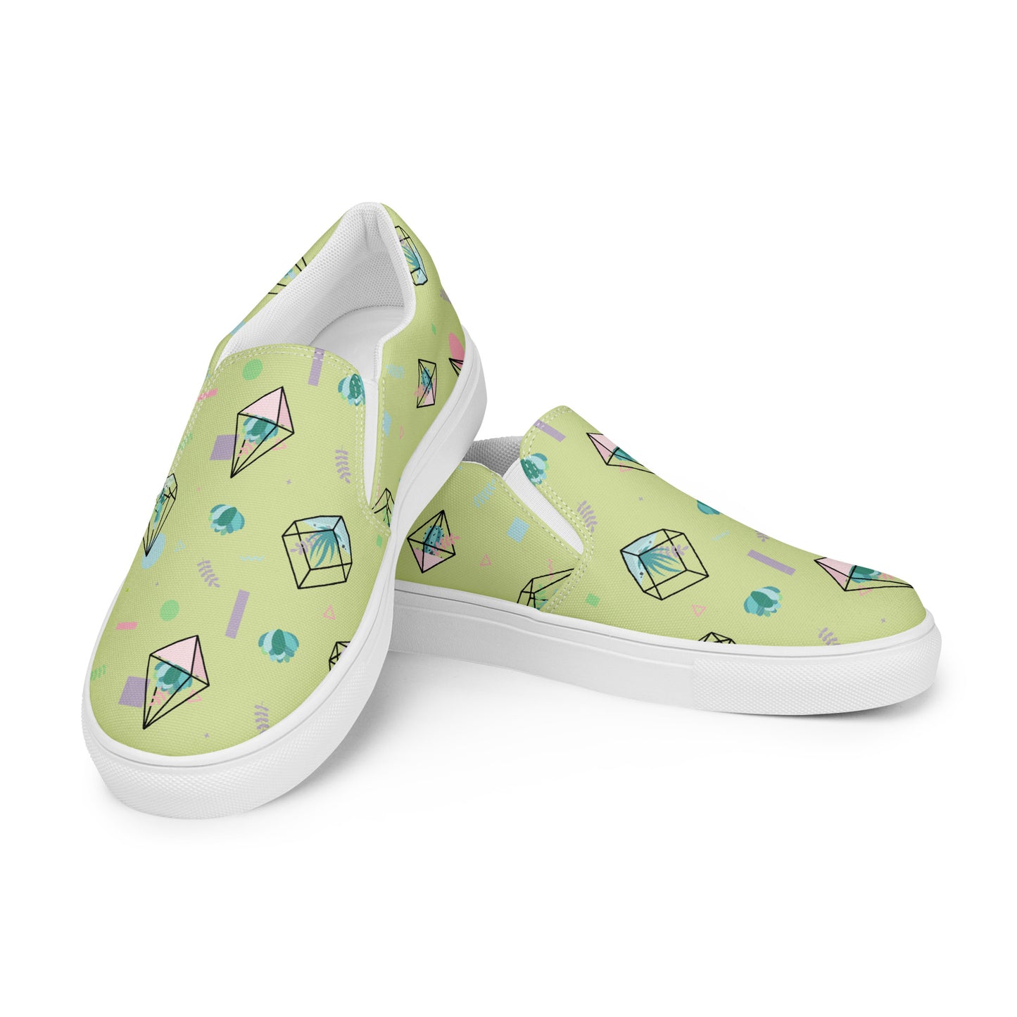 Crystal Terrarium Reef Green Women’s Slip-On Canvas Shoes