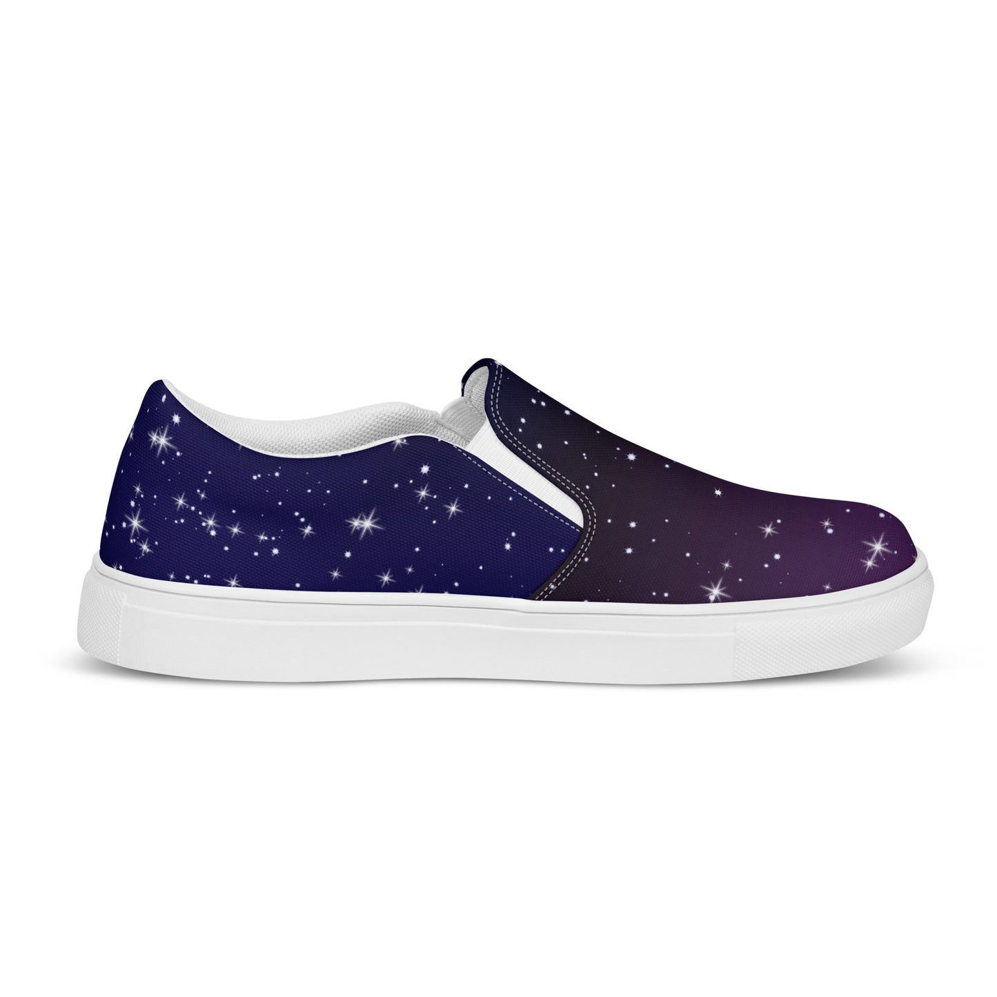 Purple Black Star Galaxy Women’s Slip-on Canvas Shoes