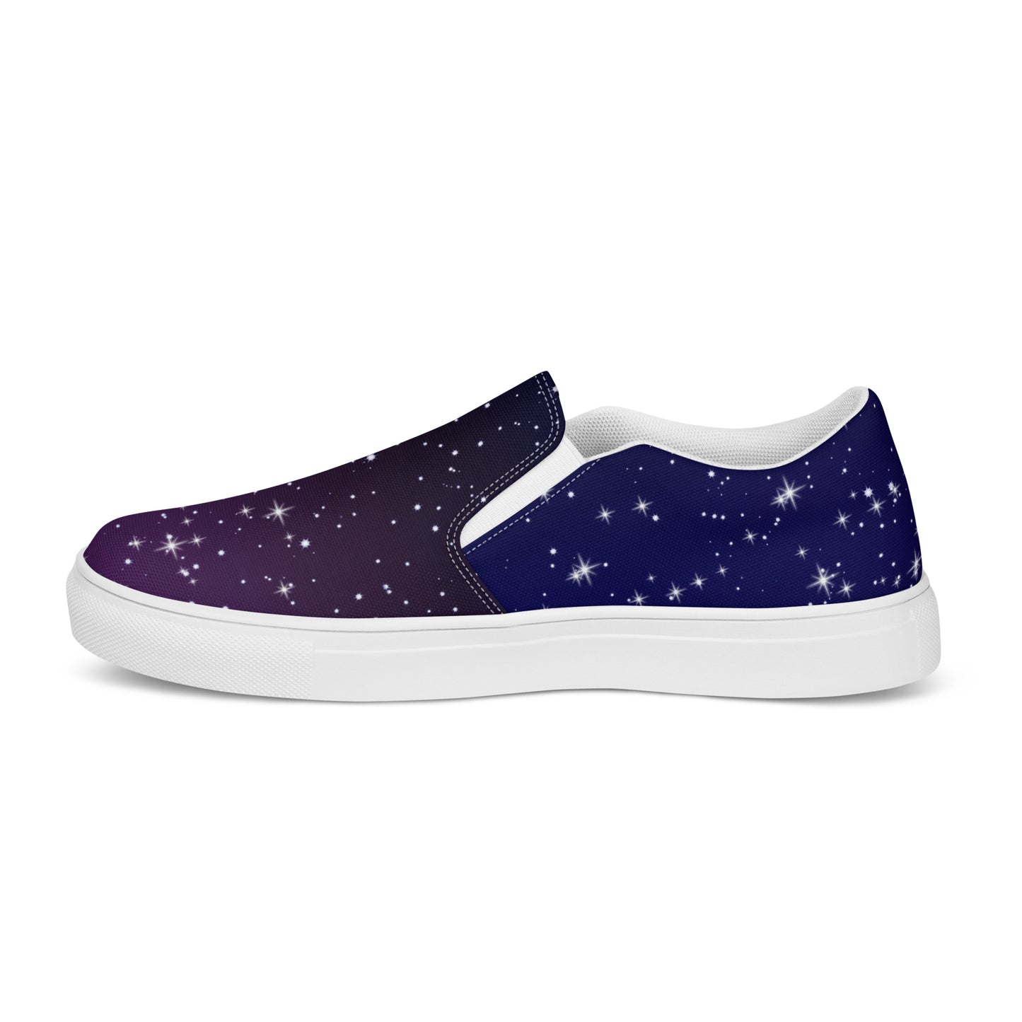 Purple Black Star Galaxy Women’s Slip-on Canvas Shoes